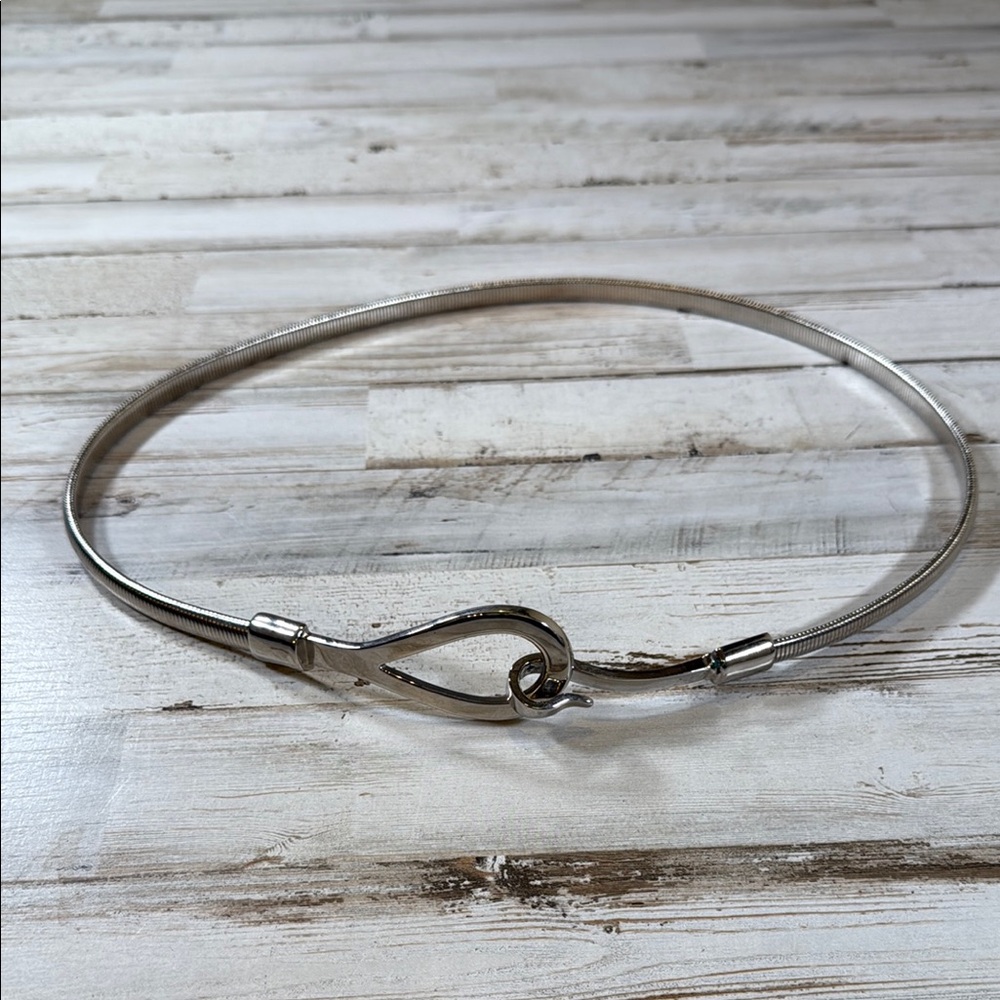 Elegant Silver Women's Stretch Belt